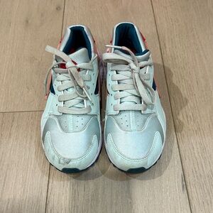 Kids Athletic Shoes - Light Blue and Red